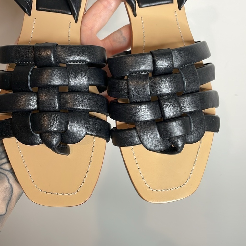Maeve Anthropologie | Black Woven Puff Sandals Size 9 NWOB - Picture 3 of 6